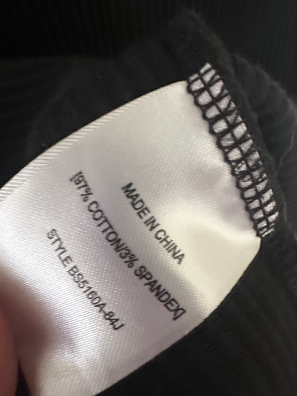 Size Medium Ally. Black Ribbed Short Sleeve Mini Dress - Picture 3 of 4